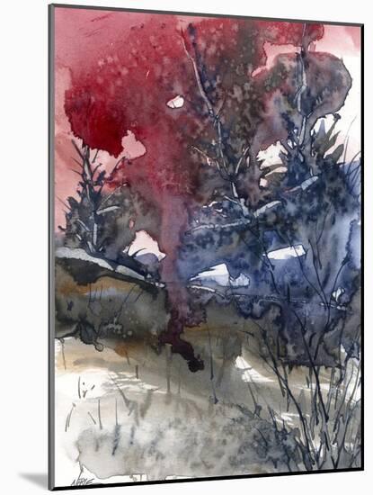 Storm Of Red-null-Mounted Giclee Print