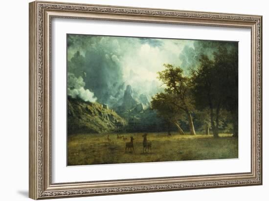 Storm on Laramie Peak-Albert Bierstadt-Framed Giclee Print