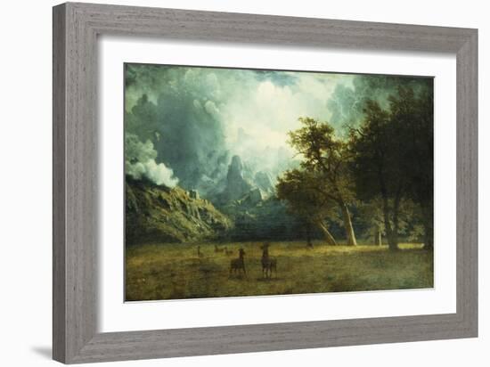 Storm on Laramie Peak-Albert Bierstadt-Framed Giclee Print