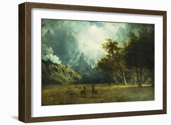 Storm on Laramie Peak-Albert Bierstadt-Framed Giclee Print