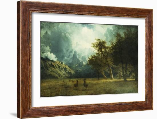 Storm on Laramie Peak-Albert Bierstadt-Framed Giclee Print