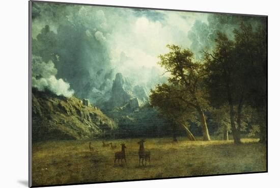 Storm on Laramie Peak-Albert Bierstadt-Mounted Giclee Print