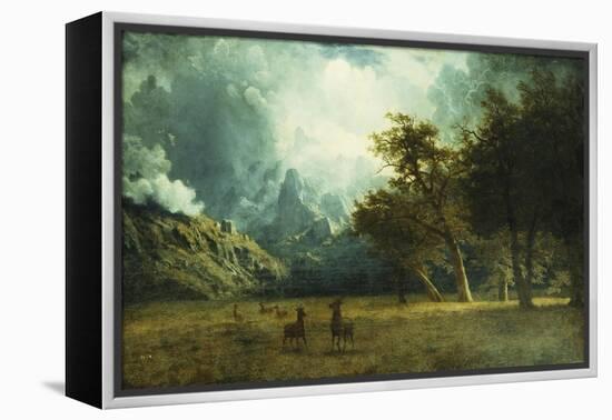 Storm on Laramie Peak-Albert Bierstadt-Framed Premier Image Canvas