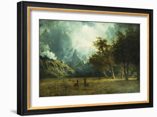 Storm on Laramie Peak-Albert Bierstadt-Framed Giclee Print