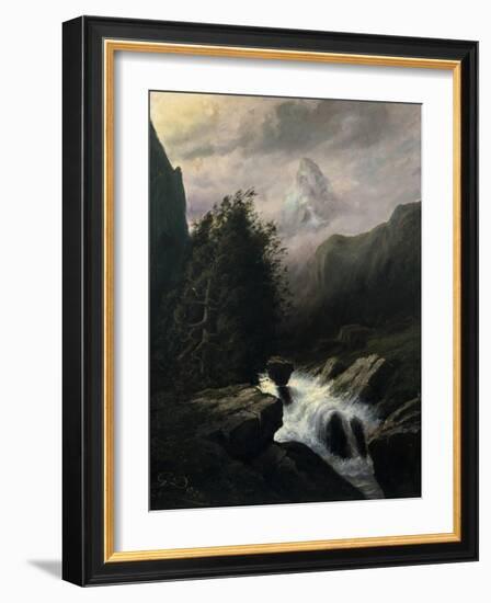 Storm on the Cervin Mountain, 19th Century-Gustave Dor?-Framed Giclee Print