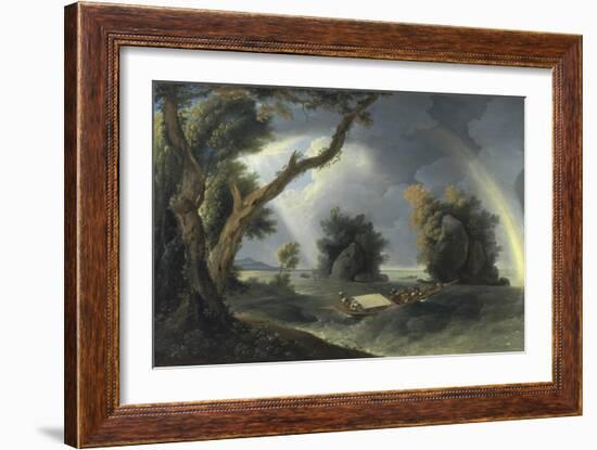 Storm on the Ganges, with Mrs Hastings Near the Colgon Rocks, C.1790-William Hodges-Framed Giclee Print