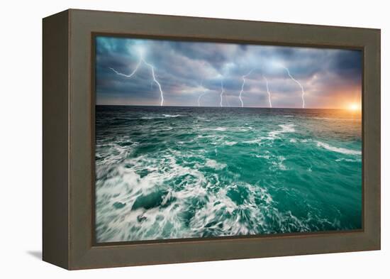 Storm on the Sea-Kashak-Framed Premier Image Canvas