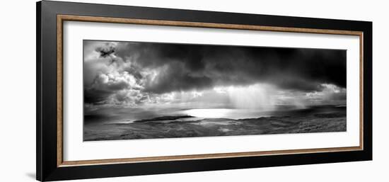 Storm over the Sea Between Eigg and the Mainland, Highland, Scotland, UK-Lee Frost-Framed Photographic Print