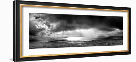 Storm over the Sea Between Eigg and the Mainland, Highland, Scotland, UK-Lee Frost-Framed Photographic Print