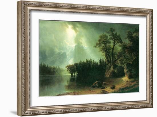 Storm over the Sierra Nevada-Albert Bierstadt-Framed Art Print