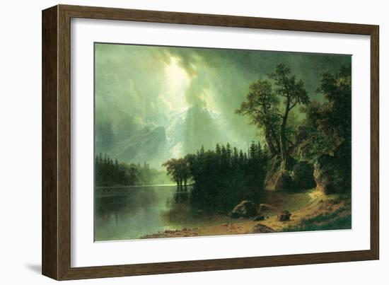 Storm over the Sierra Nevada-Albert Bierstadt-Framed Art Print