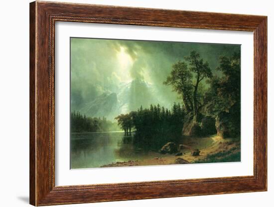 Storm over the Sierra Nevada-Albert Bierstadt-Framed Art Print