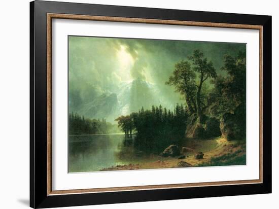 Storm over the Sierra Nevada-Albert Bierstadt-Framed Art Print