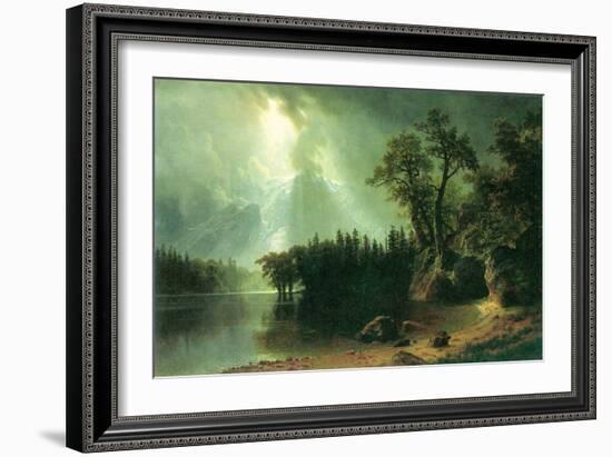 Storm over the Sierra Nevada-Albert Bierstadt-Framed Art Print