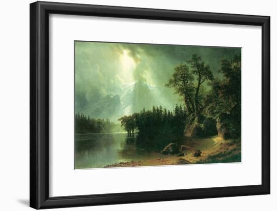 Storm over the Sierra Nevada-Albert Bierstadt-Framed Art Print