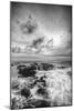 Storm Passing at Thor's Well Oregon Coast Black White-Vincent James-Mounted Photographic Print