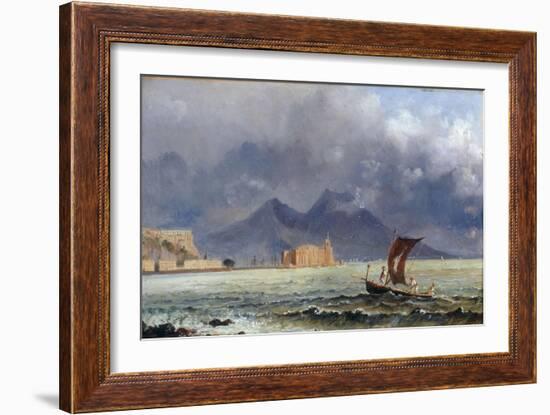 Storm Passing over Vesuvius, c.1840-50-Jacob George Strutt-Framed Giclee Print