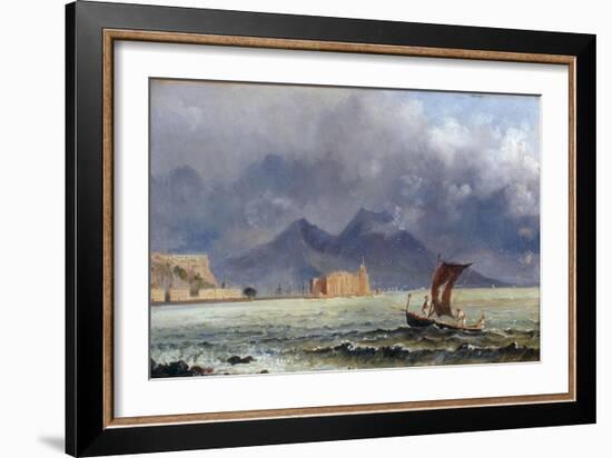 Storm Passing over Vesuvius, c.1840-50-Jacob George Strutt-Framed Giclee Print