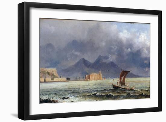 Storm Passing over Vesuvius, c.1840-50-Jacob George Strutt-Framed Giclee Print