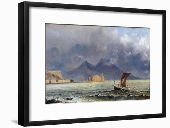 Storm Passing over Vesuvius, c.1840-50-Jacob George Strutt-Framed Giclee Print