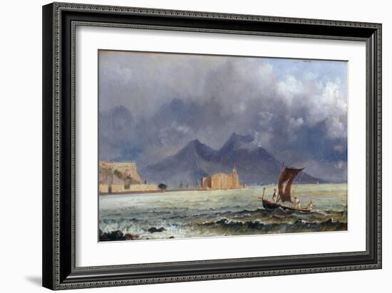 Storm Passing over Vesuvius, c.1840-50-Jacob George Strutt-Framed Giclee Print