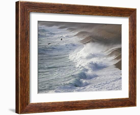 Storm Waves At Chesil Beach-Adrian Bicker-Framed Photographic Print