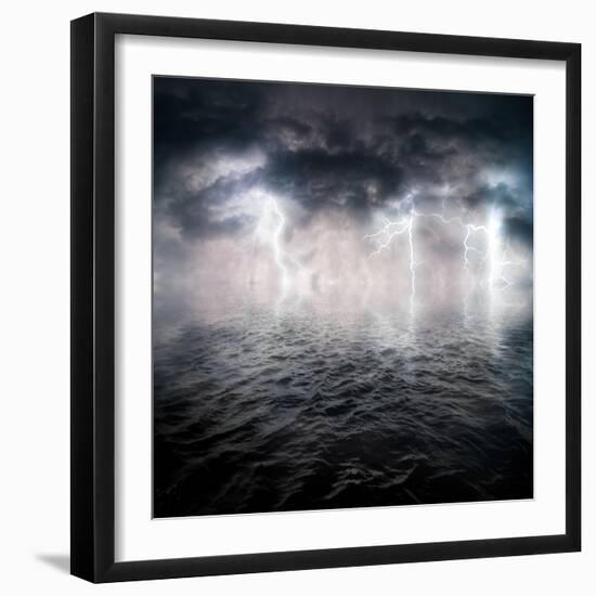 Storm-ongap-Framed Art Print