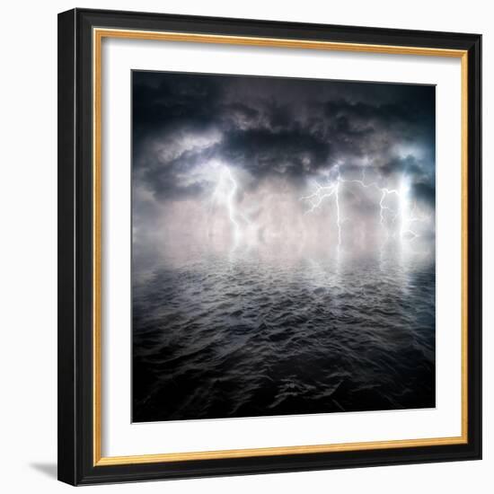 Storm-ongap-Framed Art Print