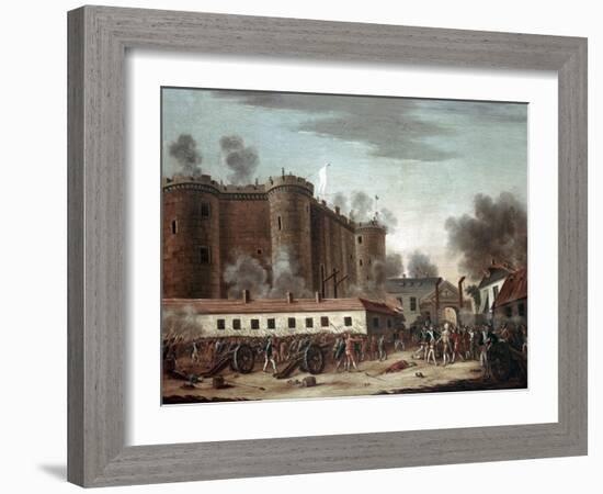 Storming of the Bastille, 14th July 1789-French School-Framed Giclee Print