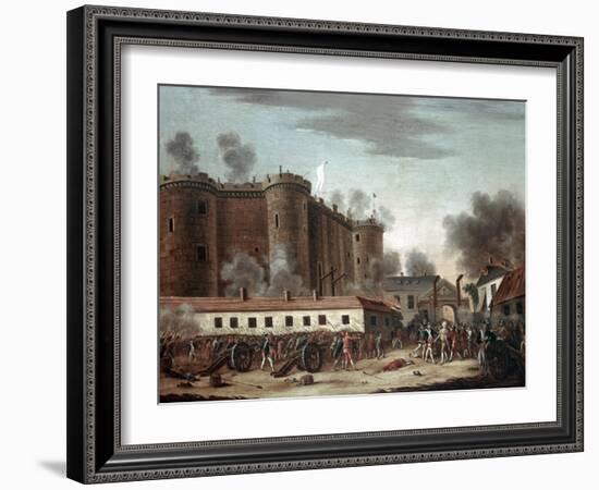 Storming of the Bastille, 14th July 1789-French School-Framed Giclee Print