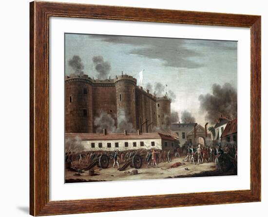 Storming of the Bastille, 14th July 1789-French School-Framed Giclee Print