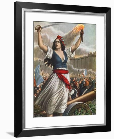 Storming of the Bastille, 1789-Tancredi Scarpelli-Framed Giclee Print