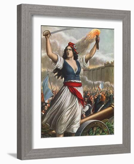 Storming of the Bastille, 1789-Tancredi Scarpelli-Framed Giclee Print