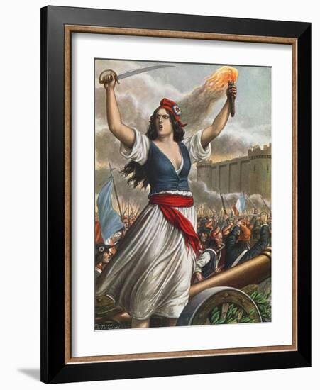 Storming of the Bastille, 1789-Tancredi Scarpelli-Framed Giclee Print