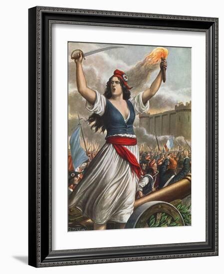 Storming of the Bastille, 1789-Tancredi Scarpelli-Framed Giclee Print