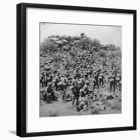 Storming of the Boer Kopje by the Suffolks at Colesberg, South Africa, Boer War, 1900-Underwood & Underwood-Framed Photographic Print