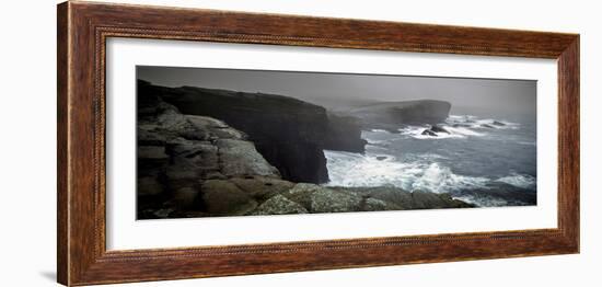 Storms Raging over Yesnaby Coastline, Orkney Islands, Scotland-null-Framed Photographic Print