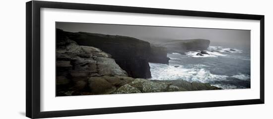 Storms Raging over Yesnaby Coastline, Orkney Islands, Scotland-null-Framed Photographic Print