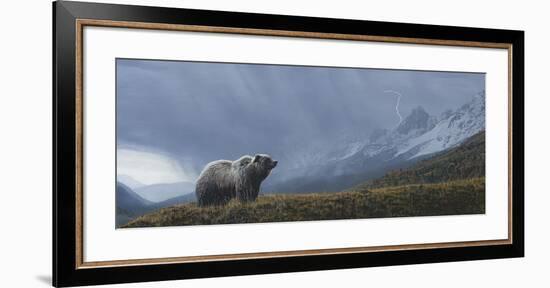 Stormwatch - Grizzly (detail)-Terry Isaac-Framed Art Print