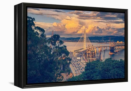 Stormy Afternoon at Bay Bridge East Span California-Vincent James-Framed Premier Image Canvas