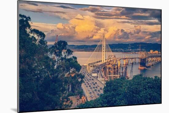 Stormy Afternoon at Bay Bridge East Span California-Vincent James-Mounted Premium Photographic Print