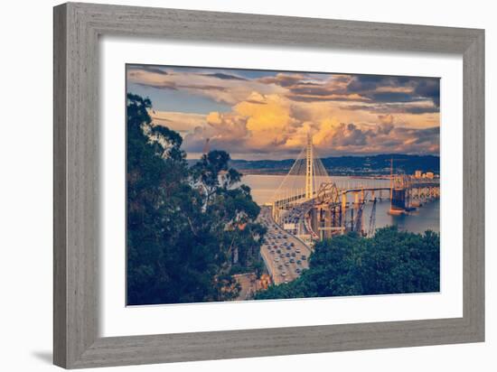 Stormy Afternoon at Bay Bridge East Span California-Vincent James-Framed Photographic Print