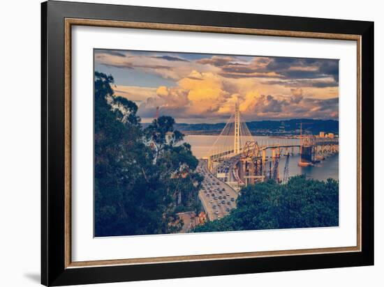 Stormy Afternoon at Bay Bridge East Span California-Vincent James-Framed Photographic Print