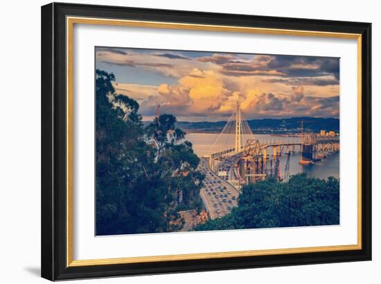 Stormy Afternoon at Bay Bridge East Span California-Vincent James-Framed Photographic Print