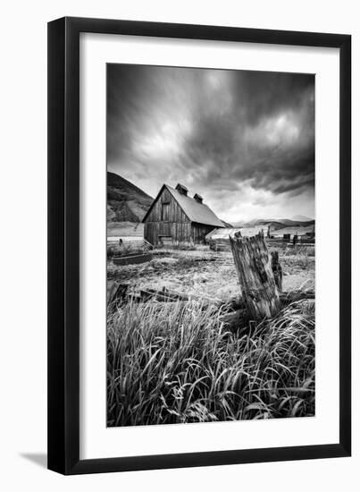 Stormy Barn-Dan Ballard-Framed Photographic Print