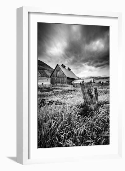 Stormy Barn-Dan Ballard-Framed Photographic Print