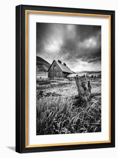 Stormy Barn-Dan Ballard-Framed Photographic Print