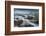 Stormy conditions on the rocky Bantham coast, looking across to Burgh Island, Devon, England-Adam Burton-Framed Photographic Print