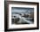 Stormy conditions on the rocky Bantham coast, looking across to Burgh Island, Devon, England-Adam Burton-Framed Photographic Print