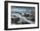 Stormy conditions on the rocky Bantham coast, looking across to Burgh Island, Devon, England-Adam Burton-Framed Photographic Print